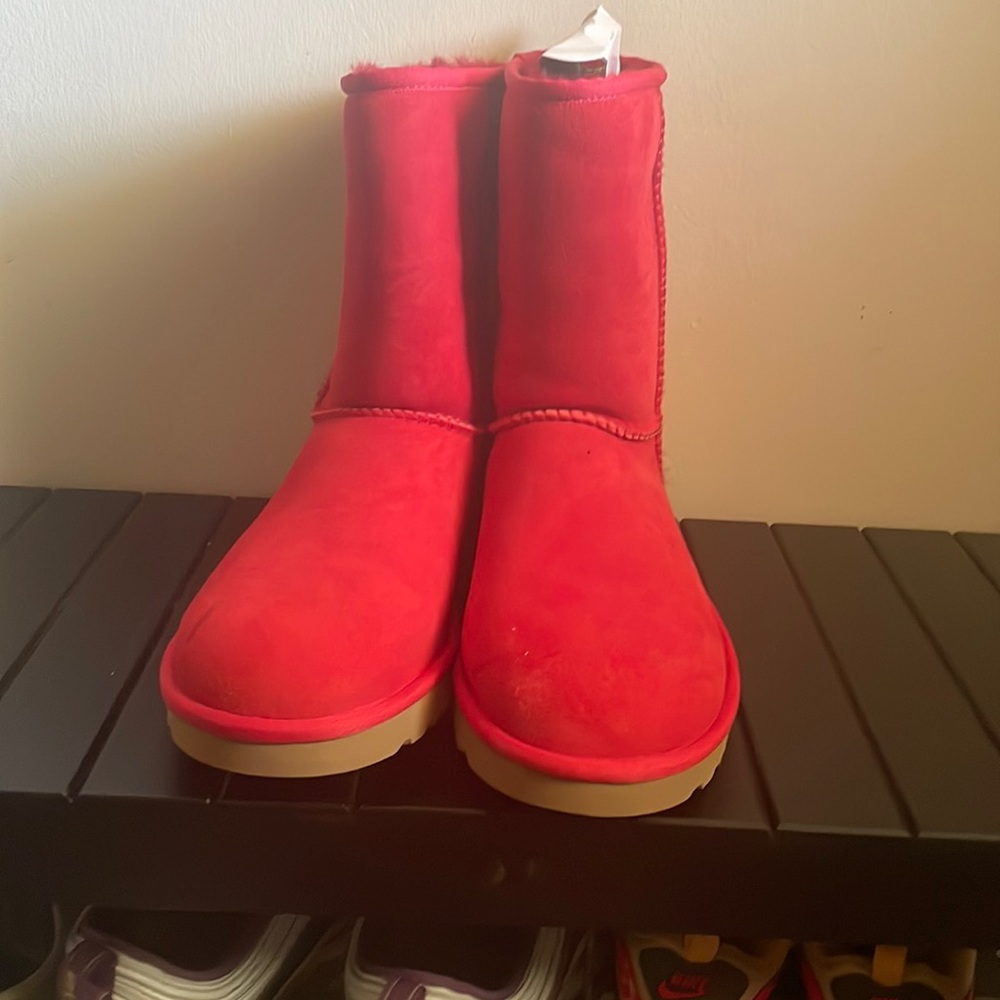 Red Fur Uggs boots
